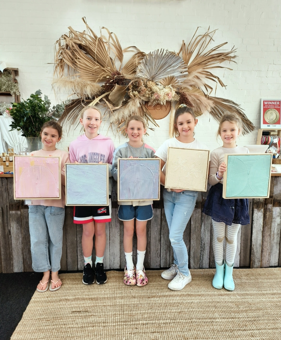 KIDS SCHOOL HOLIDAY Framed Textured Art Workshop 19th January Central Coast, NSW