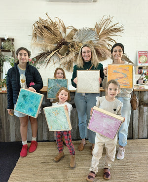 KIDS SCHOOL HOLIDAY Framed Textured Art Workshop 19th January Central Coast, NSW