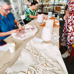 MACRAME LINEN TOTE BAG WORKSHOP 1st June 1pm Central Coast, NSW