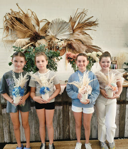KIDS SCHOOL HOLIDAY MINI FLOWER POT ARRANGEMENT 25th April 10am Central Coast, NSW