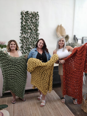 CHUNKY HAND KNITTED THROW WORKSHOP 30th March Central Coast, NSW