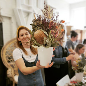 Dried & Preserved Flower Arrangement Workshop 15th July 10am Central Coast, NSW