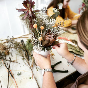 Dried & Preserved Flower Arrangement Workshop 15th July 10am Central Coast, NSW