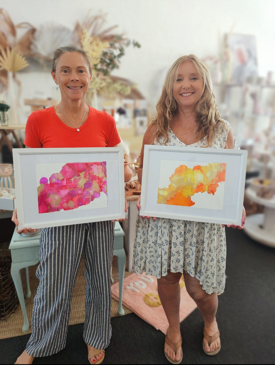 INTRODUCTION TO ALCOHOL INK Framed Artwork 10th August 10am Central Co ...