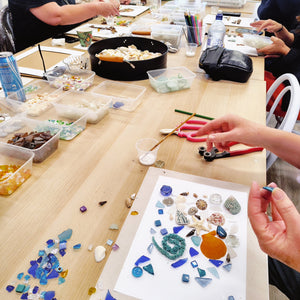 KIDS, TEENS & ADULTS SEA GLASS FRAMED ART WORKSHOP 17th July 10am Central Coast, NSW