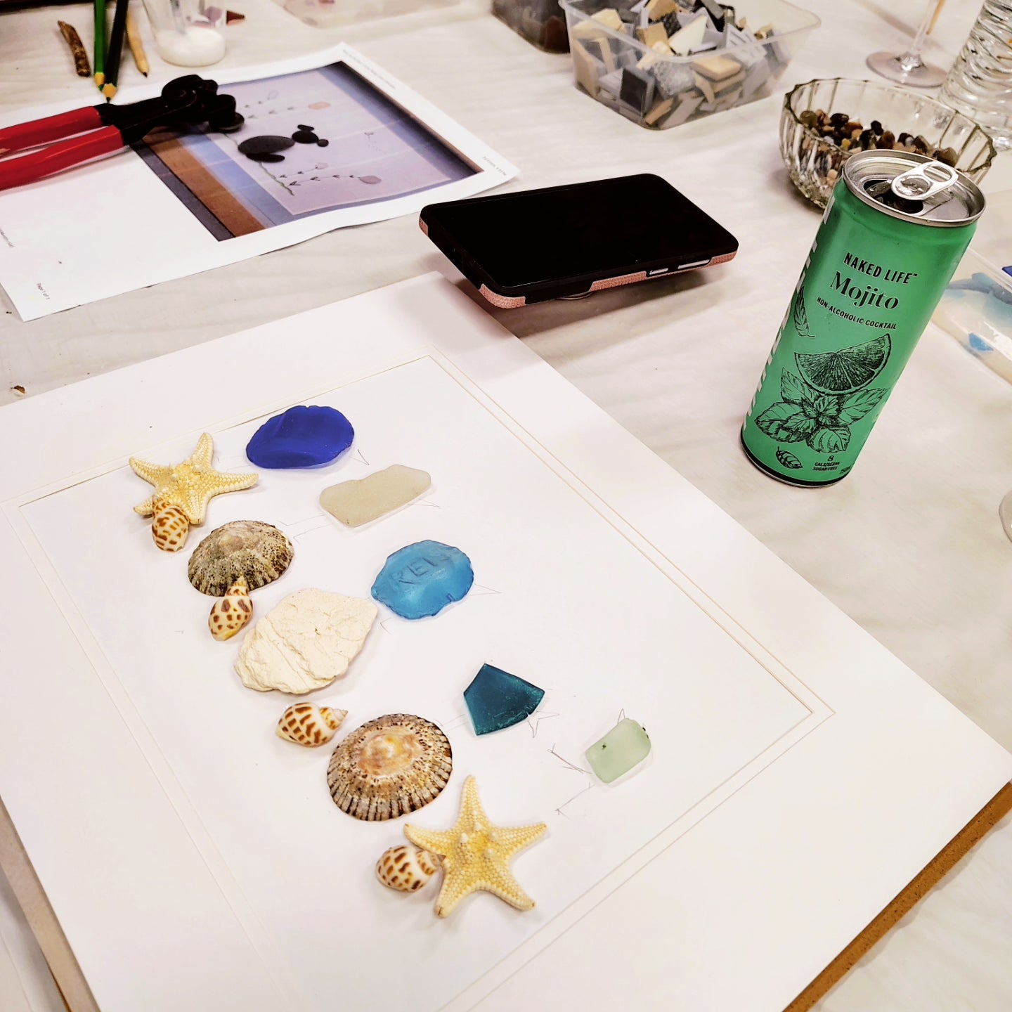 SEA GLASS FRAMED ART WORKSHOP 31st August 10am Central Coast, NSW