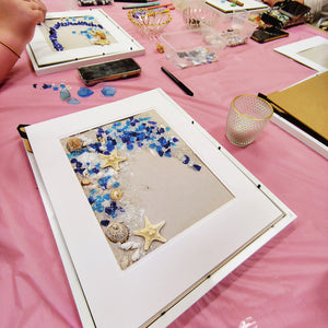 SEA GLASS FRAMED ART WORKSHOP 4th May 1pm Central Coast, NSW