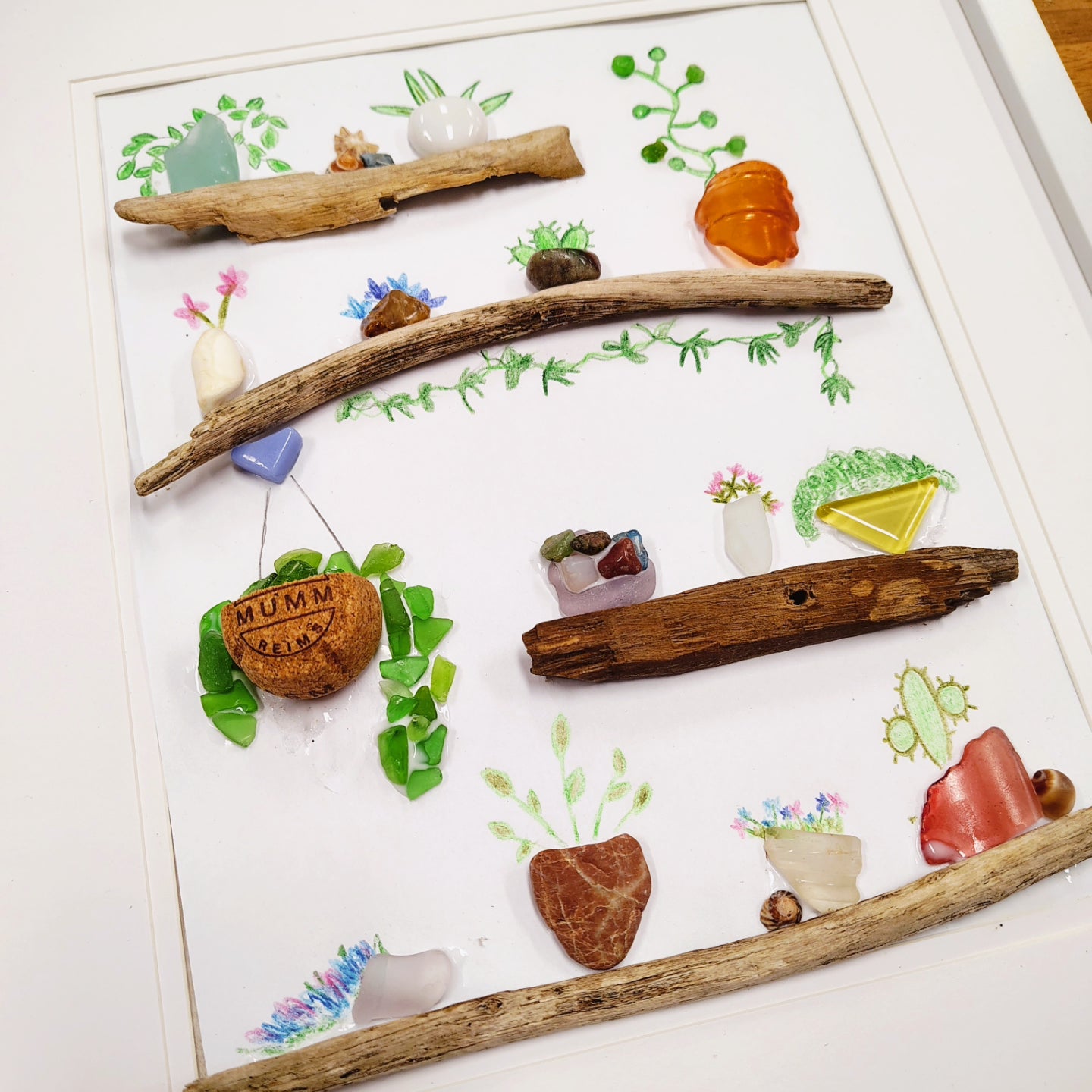 SEA GLASS FRAMED ART WORKSHOP 31st August 10am Central Coast, NSW
