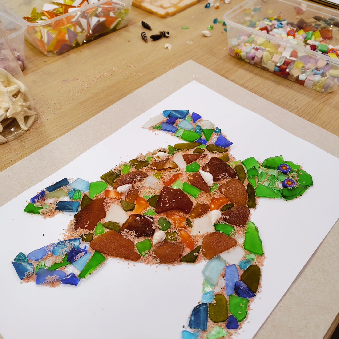 KIDS, TEENS & ADULTS SEA GLASS FRAMED ART WORKSHOP 17th July 10am Central Coast, NSW