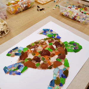 KIDS, TEENS & ADULTS SEA GLASS FRAMED ART WORKSHOP 17th July 10am Central Coast, NSW