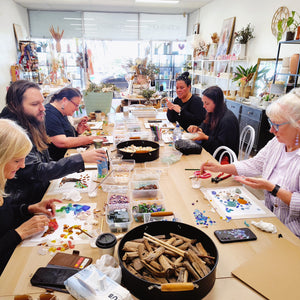 KIDS, TEENS & ADULTS SEA GLASS FRAMED ART WORKSHOP 17th July 10am Central Coast, NSW