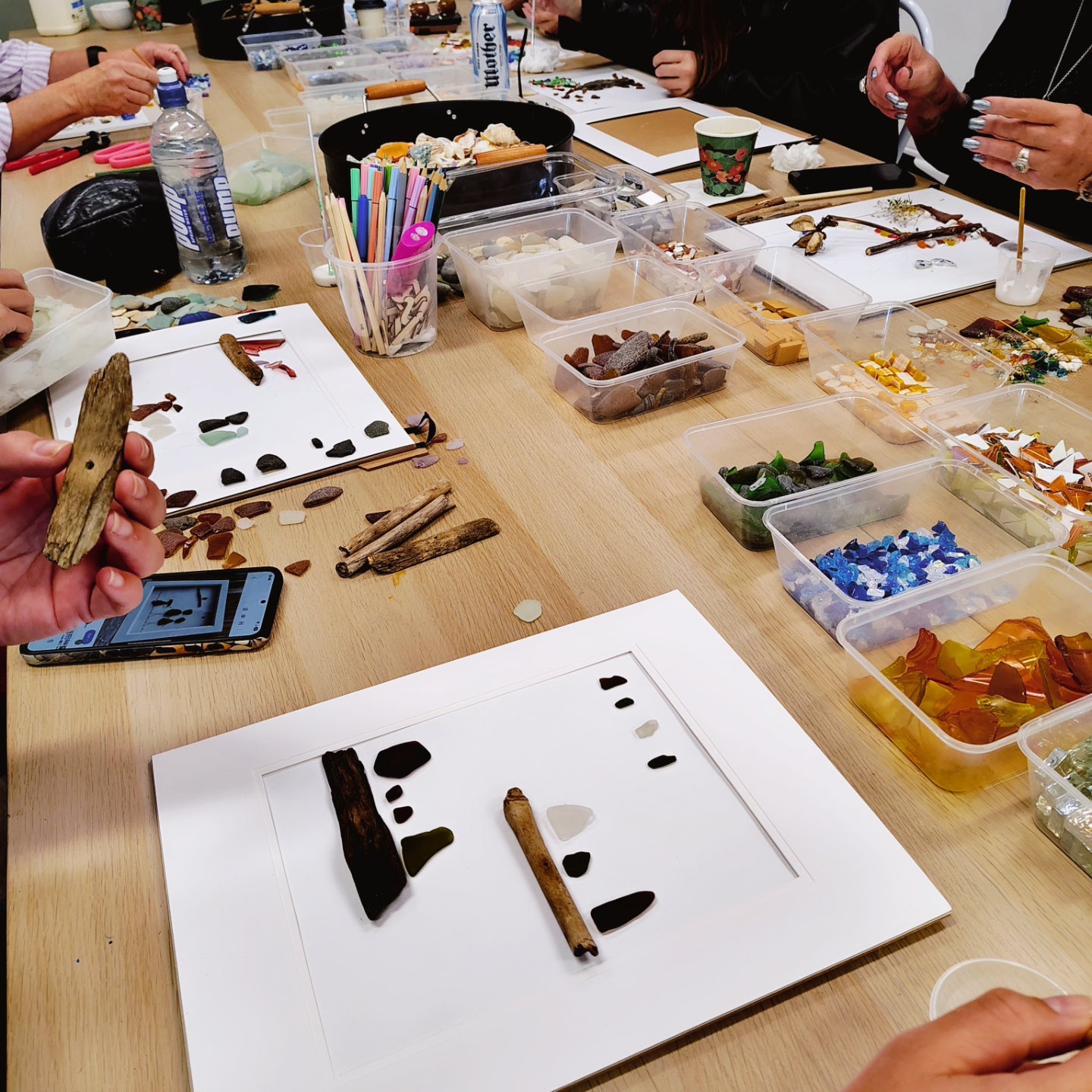 KIDS, TEENS & ADULTS SEA GLASS FRAMED ART WORKSHOP 17th July 10am Central Coast, NSW