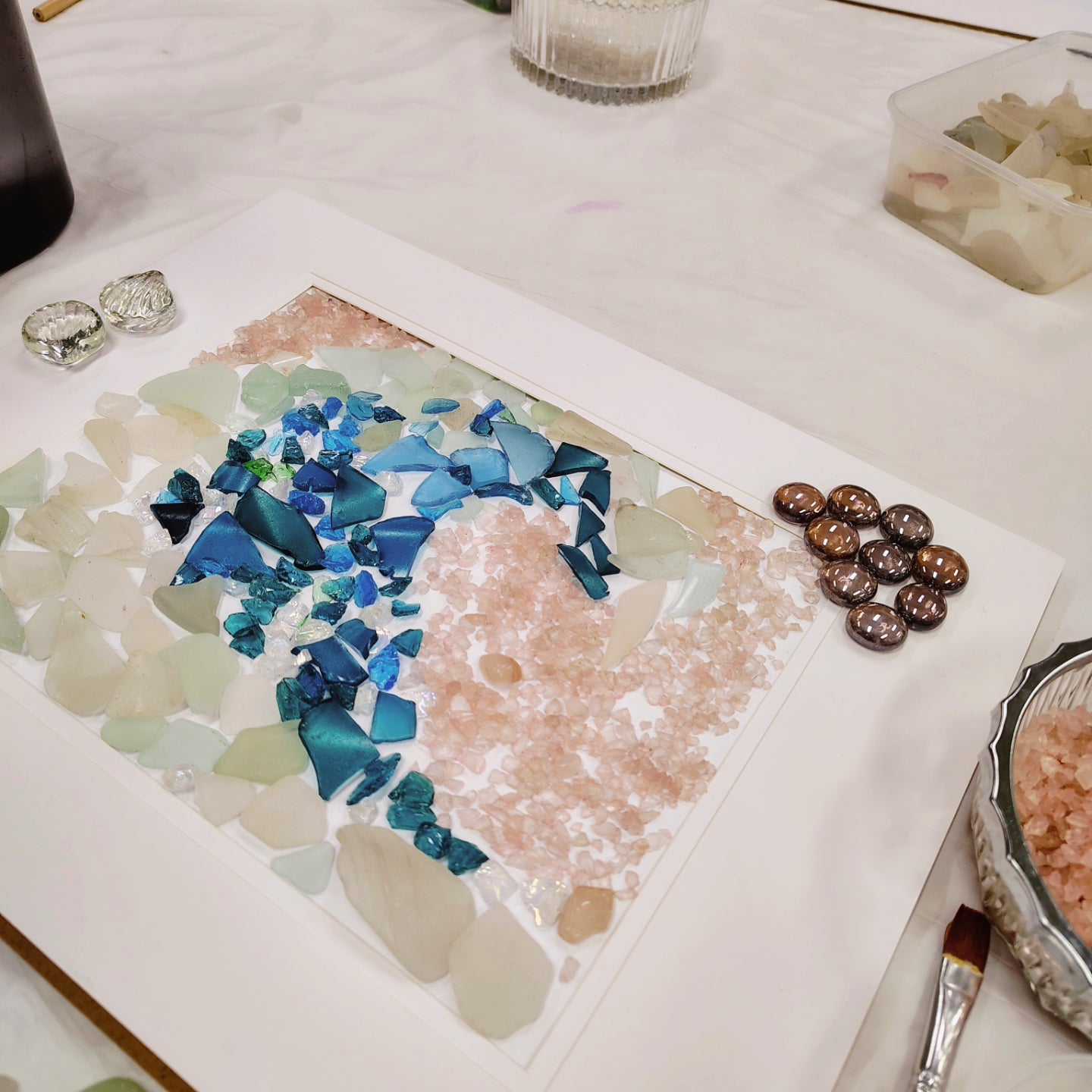 SEA GLASS FRAMED ART WORKSHOP 31st August 10am Central Coast, NSW