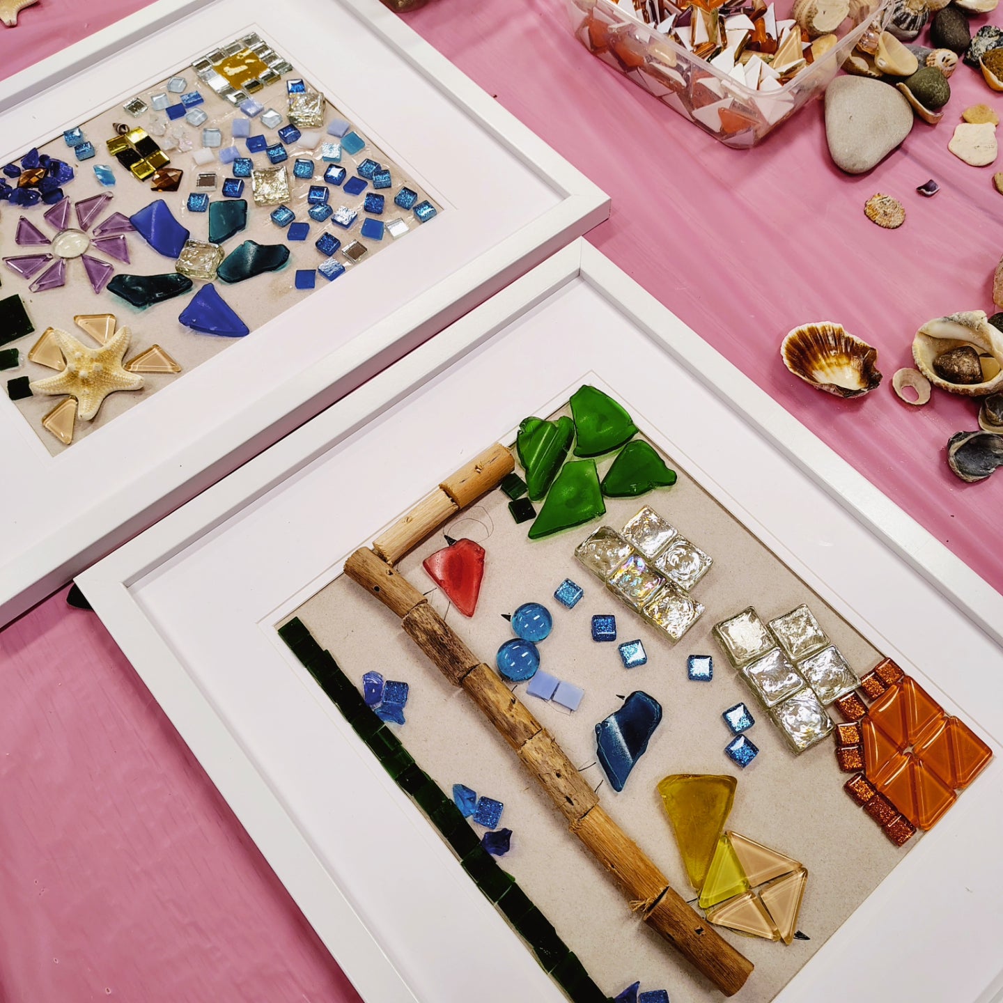 SEA GLASS FRAMED ART WORKSHOP 4th May 1pm Central Coast, NSW