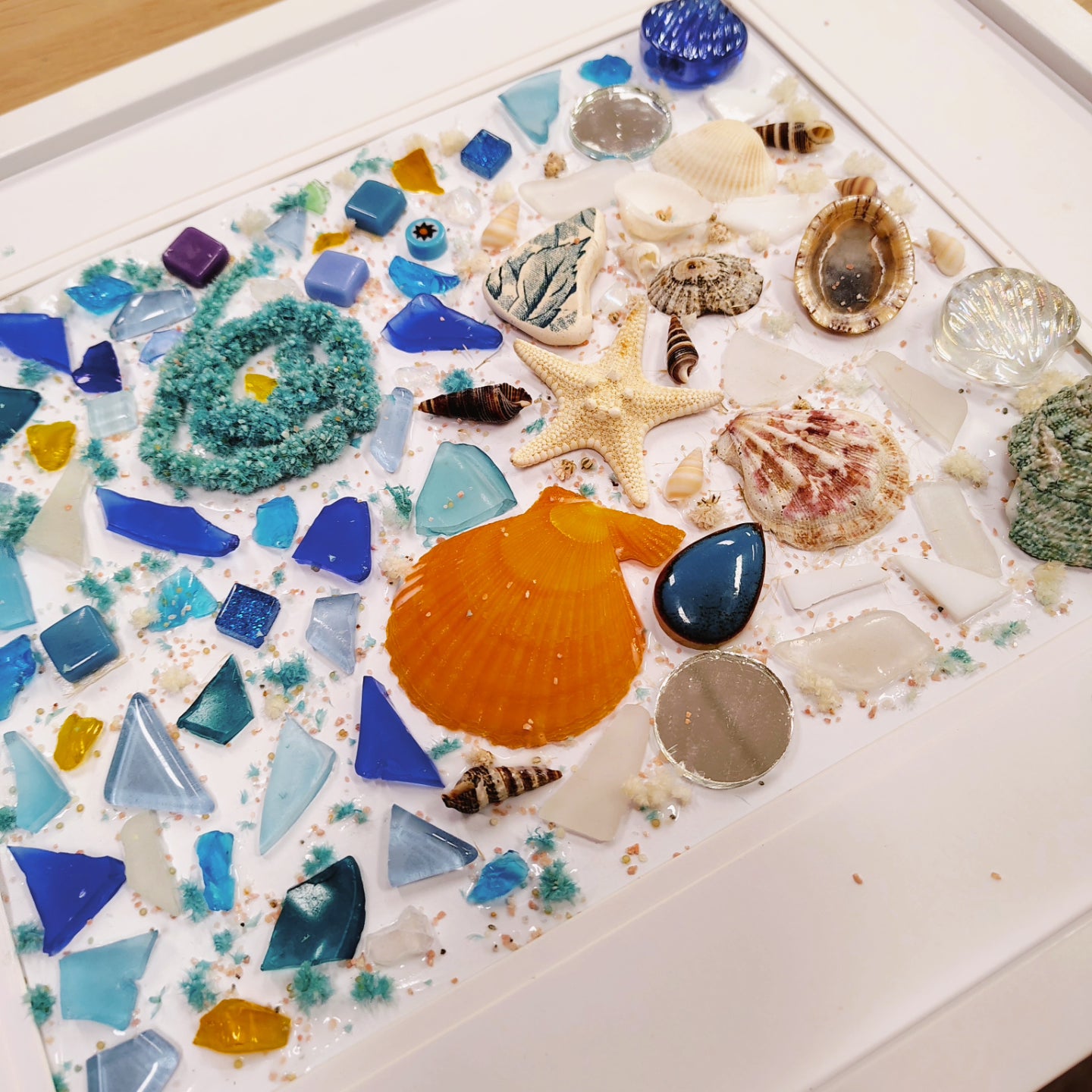 KIDS, TEENS & ADULTS SEA GLASS FRAMED ART WORKSHOP 17th July 10am Central Coast, NSW