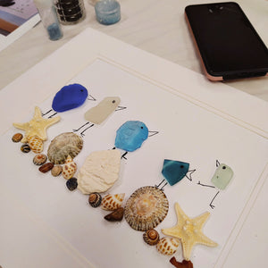 SEA GLASS FRAMED ART WORKSHOP 31st August 10am Central Coast, NSW