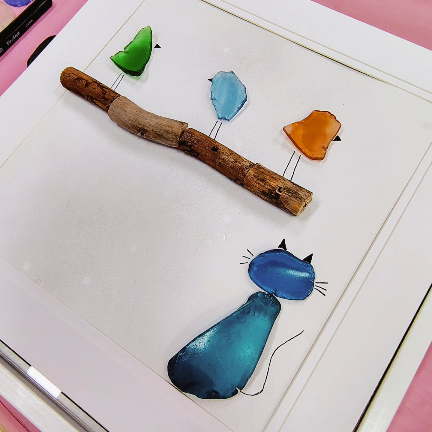 SEA GLASS FRAMED ART WORKSHOP 4th May 1pm Central Coast, NSW