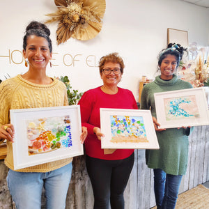 SEA GLASS FRAMED ART WORKSHOP 31st August 10am Central Coast, NSW