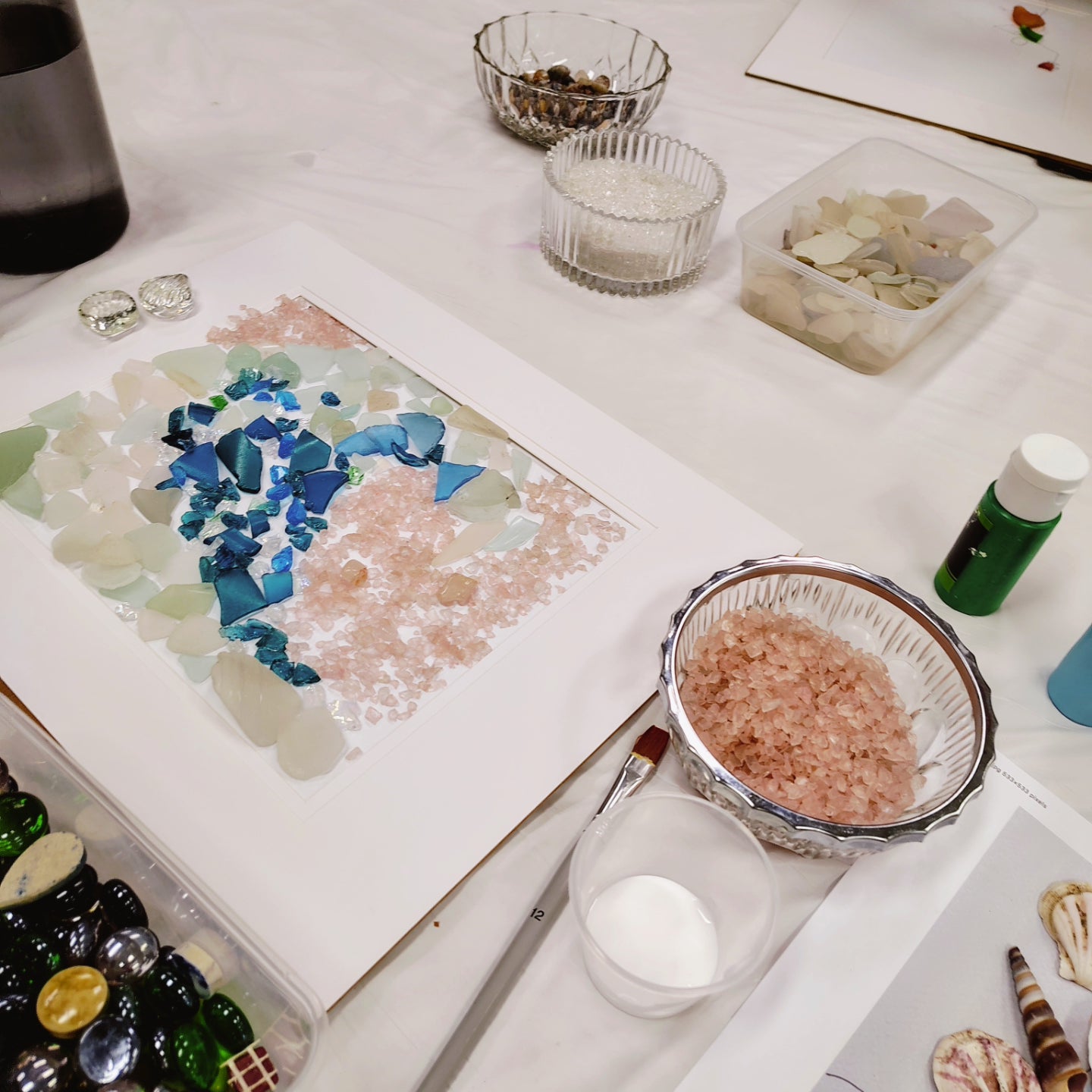 SEA GLASS FRAMED ART WORKSHOP 31st August 10am Central Coast, NSW