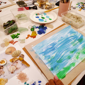 SEA GLASS FRAMED ART WORKSHOP 31st August 10am Central Coast, NSW