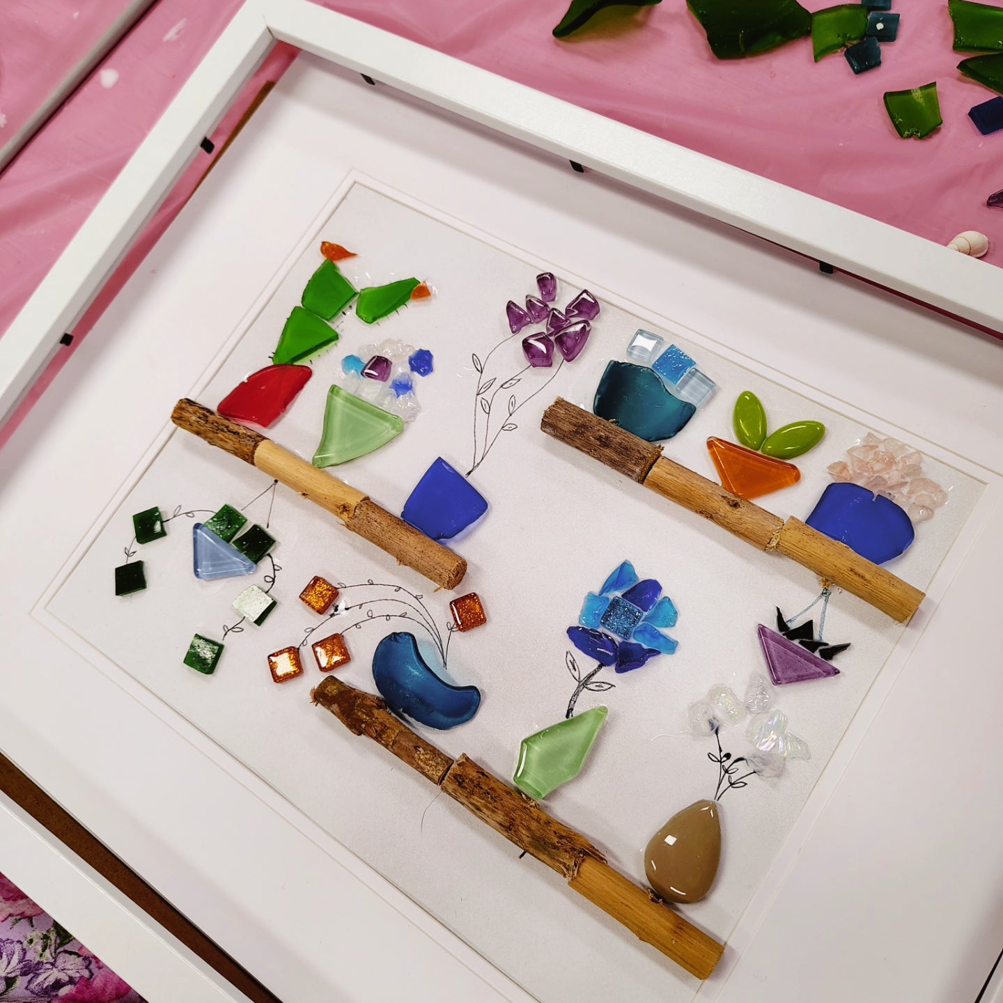 SEA GLASS FRAMED ART WORKSHOP 4th May 1pm Central Coast, NSW