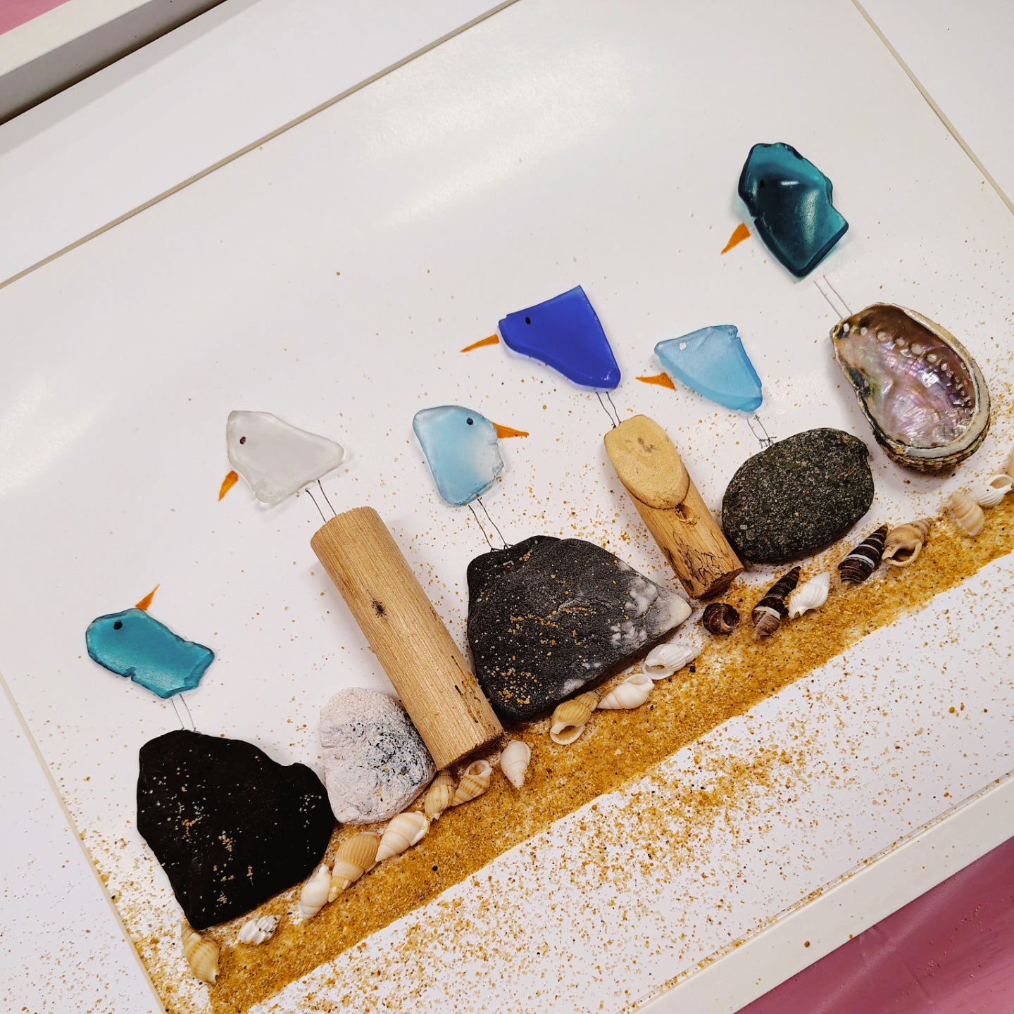 SEA GLASS FRAMED ART WORKSHOP 4th May 1pm Central Coast, NSW