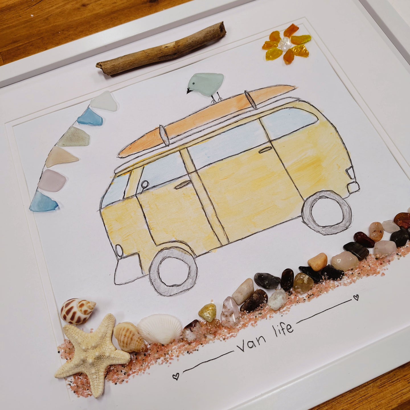 SEA GLASS FRAMED ART WORKSHOP 31st August 10am Central Coast, NSW