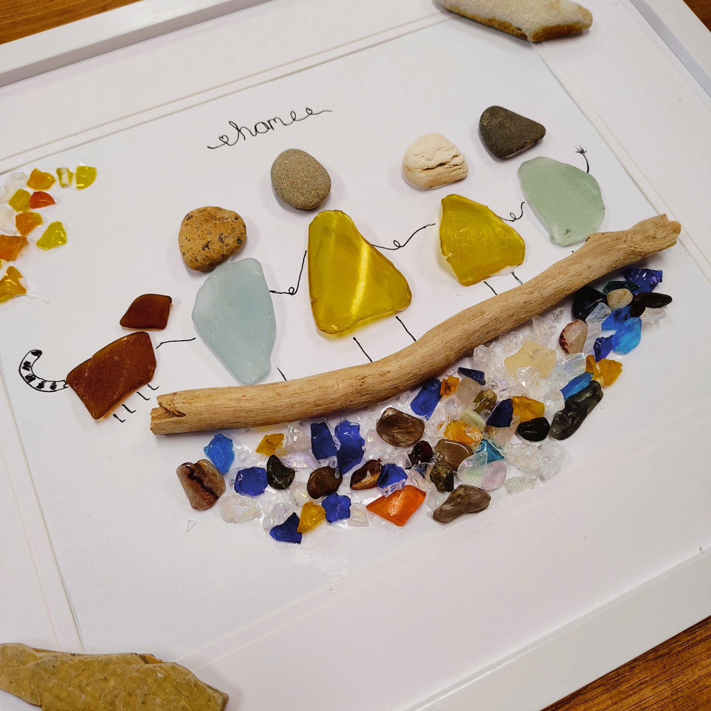 SEA GLASS FRAMED ART WORKSHOP 31st August 10am Central Coast, NSW