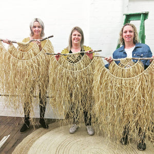 Natural Raffia Macramé Wall Hanging Workshop 24th April Central Coast, NSW