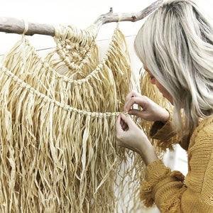 Natural Raffia Macramé Wall Hanging Workshop 24th April Central Coast, NSW