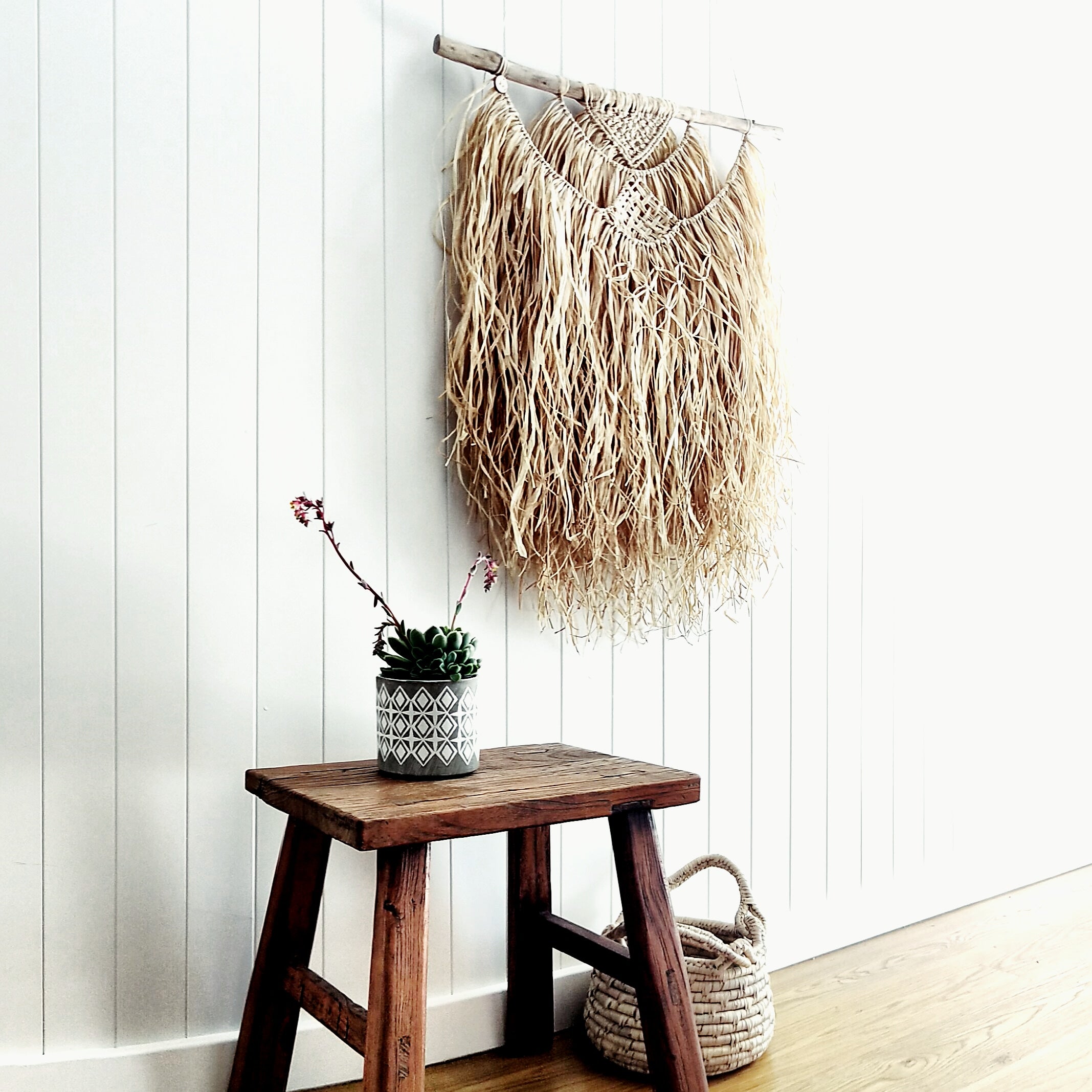 Natural Raffia Macramé Wall Hanging Workshop 24th April Central Coast, NSW