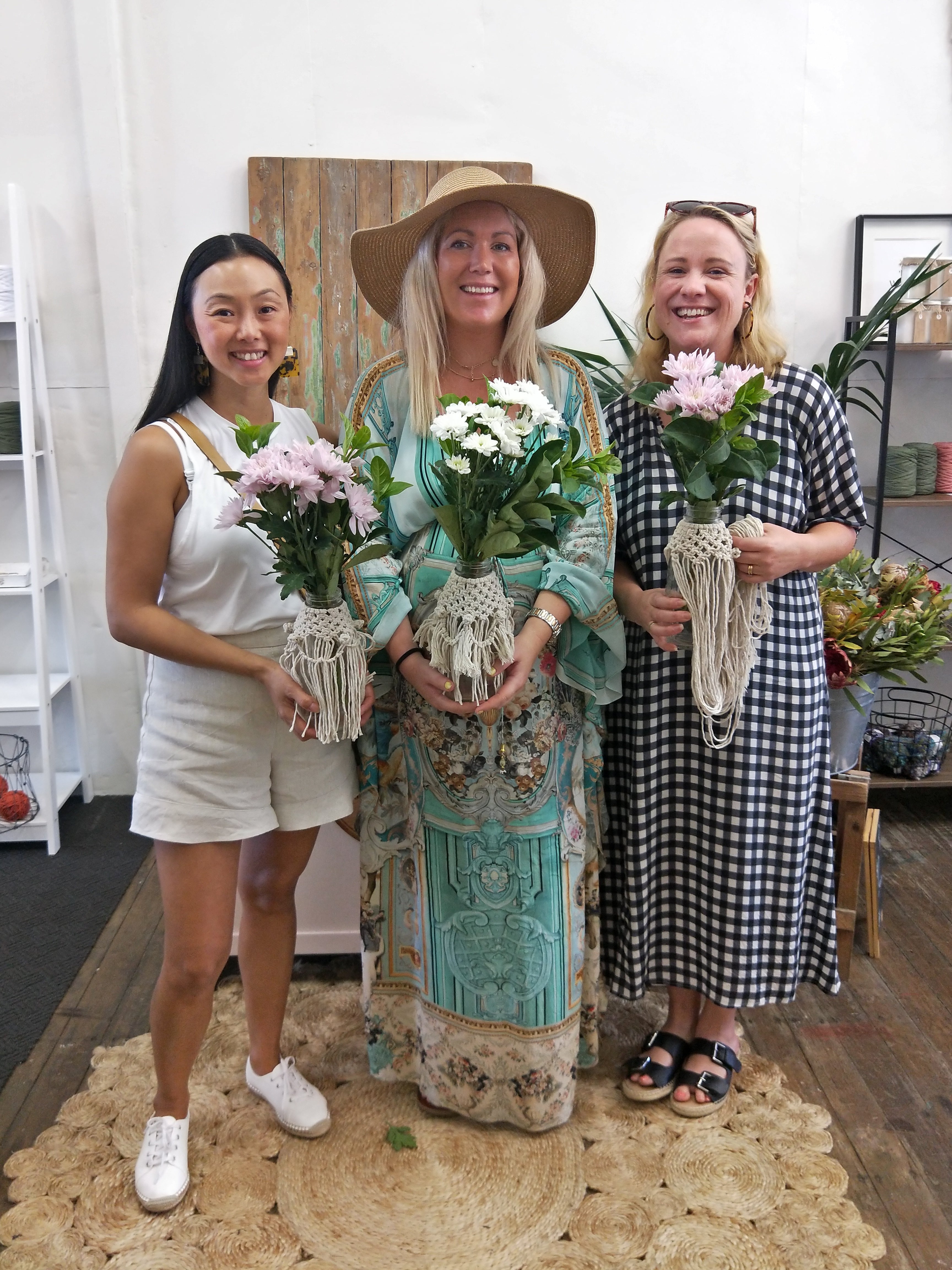 Macrame Vase + Blooms Workshop 23rd August Central Coast, NSW