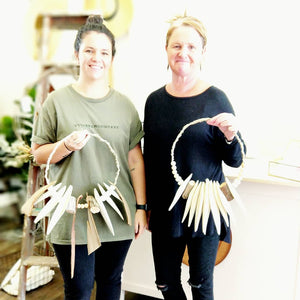 Cuttle Bone + Palm Frond + Clay Bead Wall Hanging Workshop 19th September Central Coast, NSW