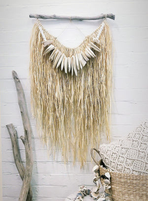 Raffia + Clay Beads + Cuttlebone Wall Hanging Workshop 19th September Central Coast, NSW