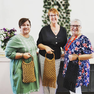 Macrame Reversible Bamboo Bag Workshop 8th October 1pm, Central Coast, NSW