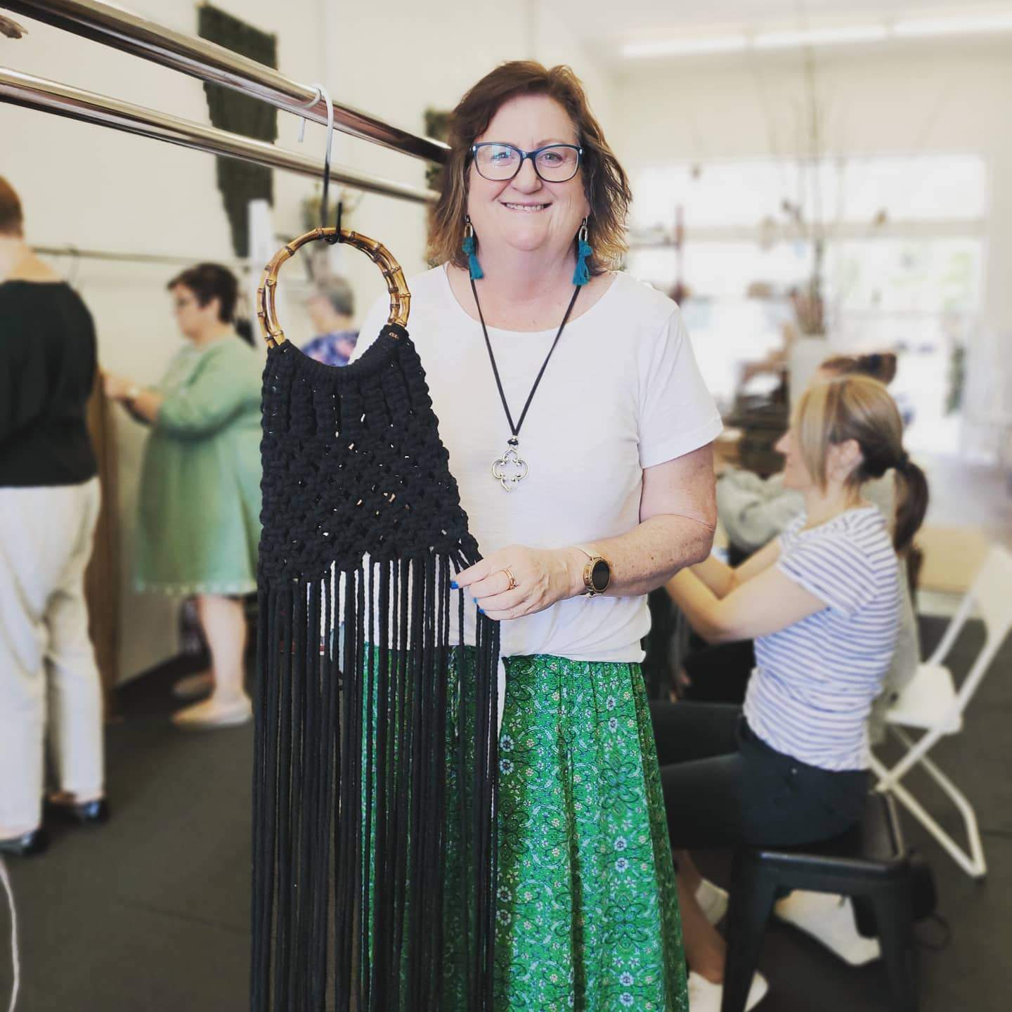 Macrame Reversible Bamboo Bag Workshop 16th July 10am, Central Coast, NSW