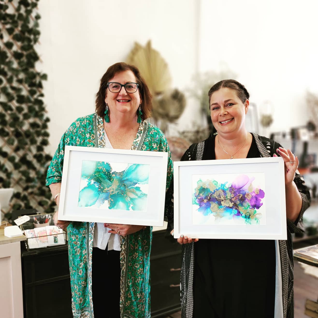 Alcohol Ink Framed Artwork AFTERNOON 12th March Central Coast, NSW