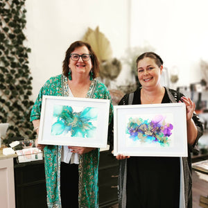 Alcohol Ink Framed Artwork AFTERNOON 12th March Central Coast, NSW