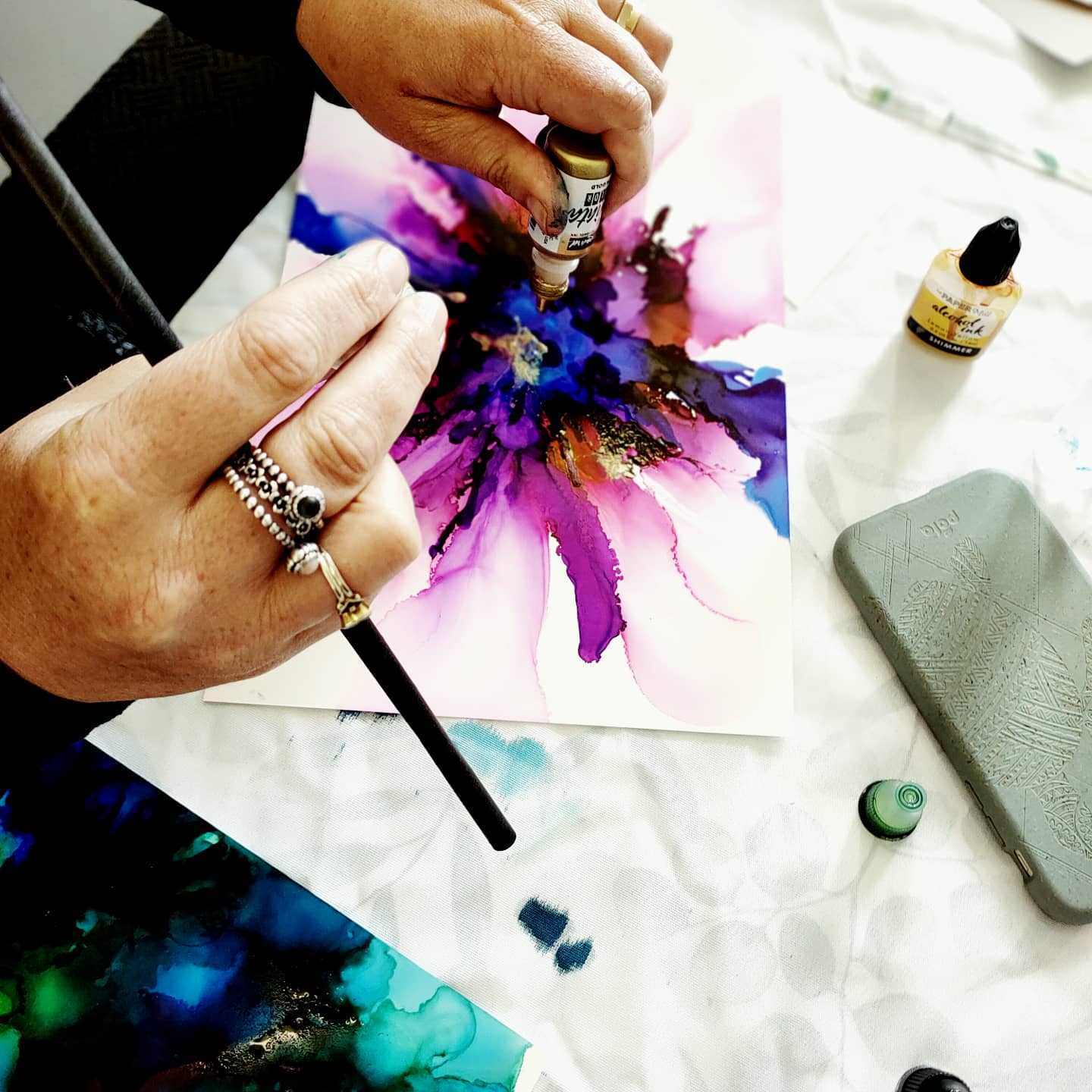 Alcohol Ink Framed Artwork AFTERNOON 12th March Central Coast, NSW