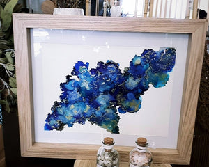 Alcohol Ink Framed Artwork AFTERNOON 12th March Central Coast, NSW