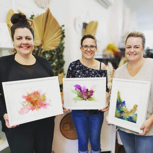 Alcohol Ink Framed Artwork AFTERNOON 12th March Central Coast, NSW