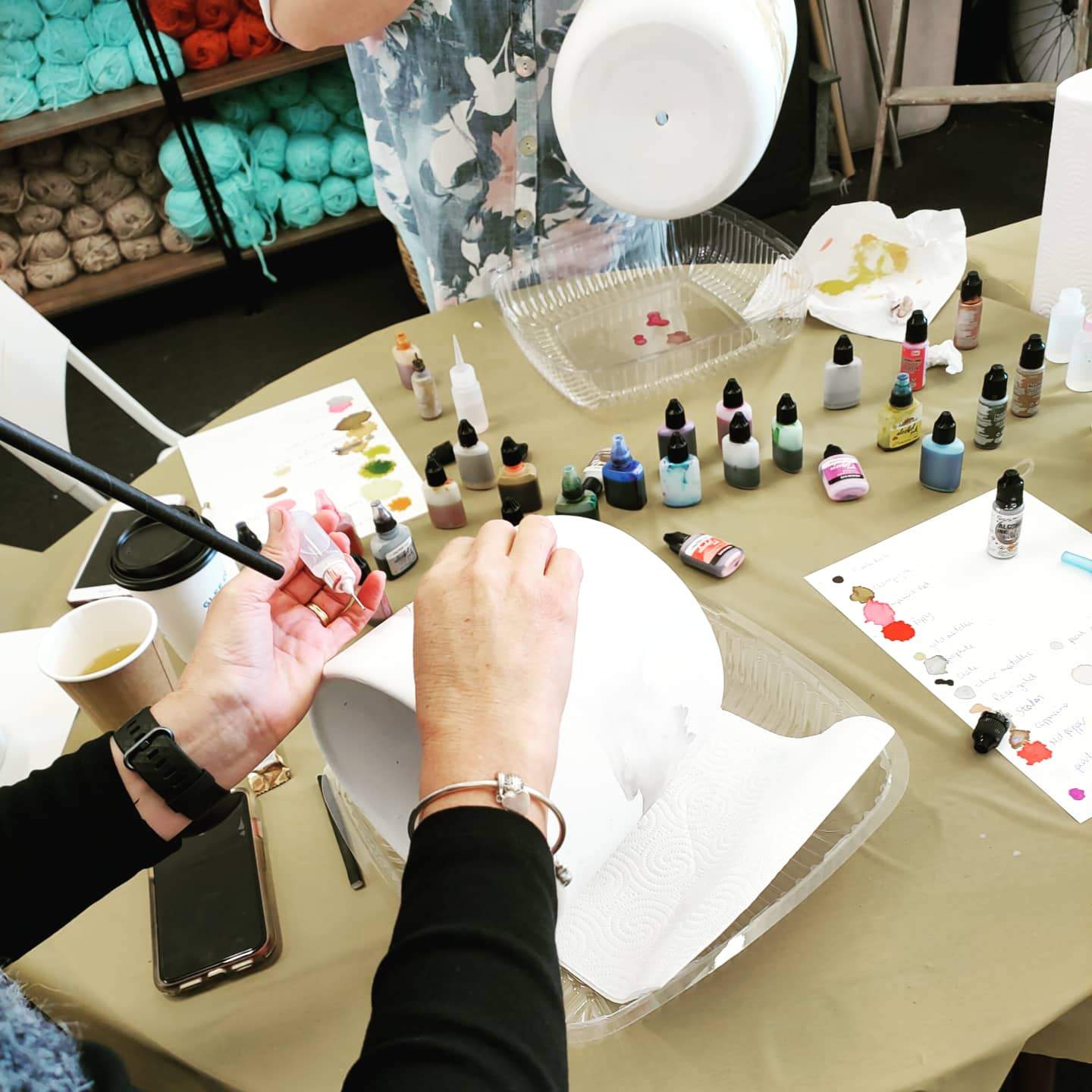 Alcohol Ink Planter Pot Workshop 25th September 10am Central Coast, NSW