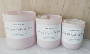 PEONY & BLUSH SUEDE + ROSE QUARTZ SOY CANDLE