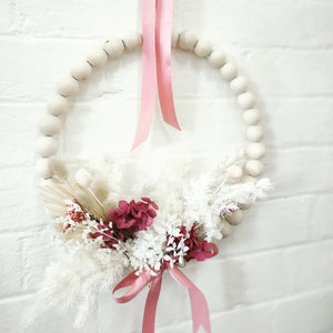 Dried & Preserved Flower Beaded Wreath Workshop 15th January 10am Central Coast, NSW