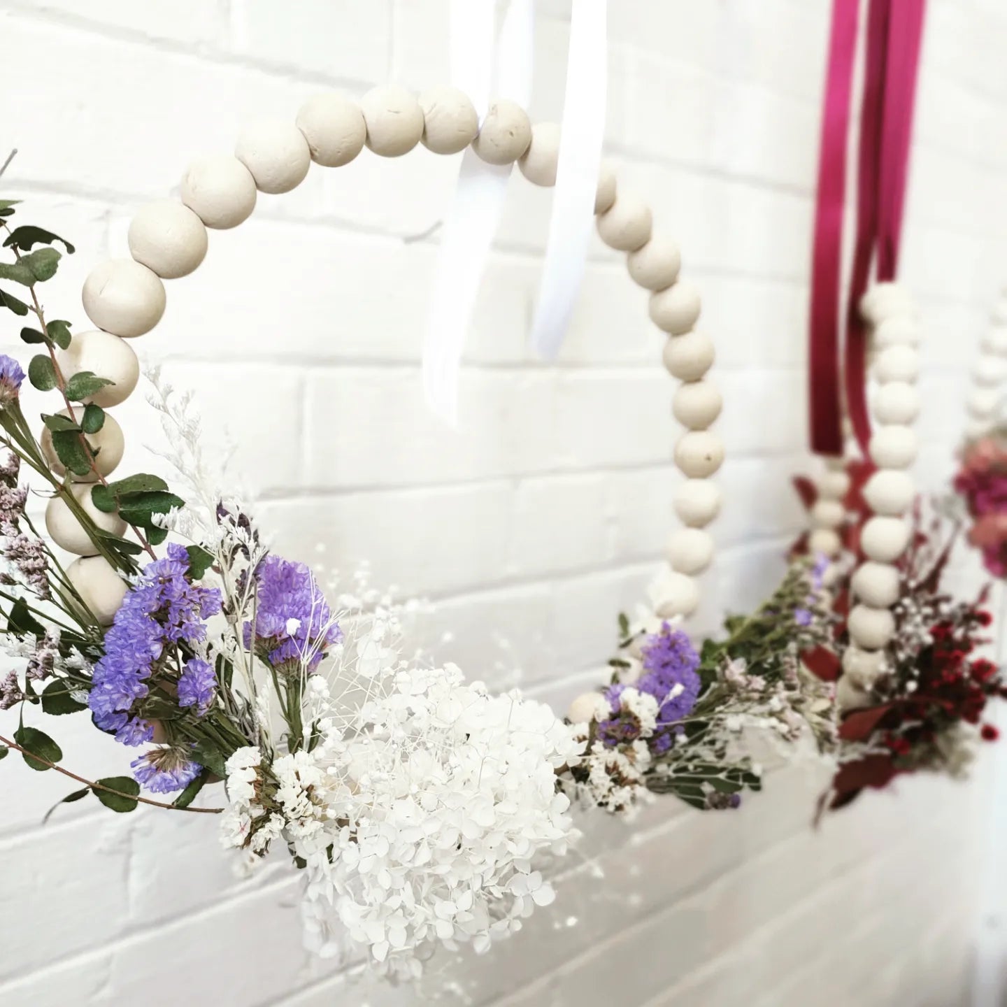 Preserved Flower Beaded Wreath Workshop 26h February 10am Central Coast, NSW