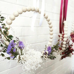 Preserved Flower Beaded Wreath Workshop 26h February 10am Central Coast, NSW