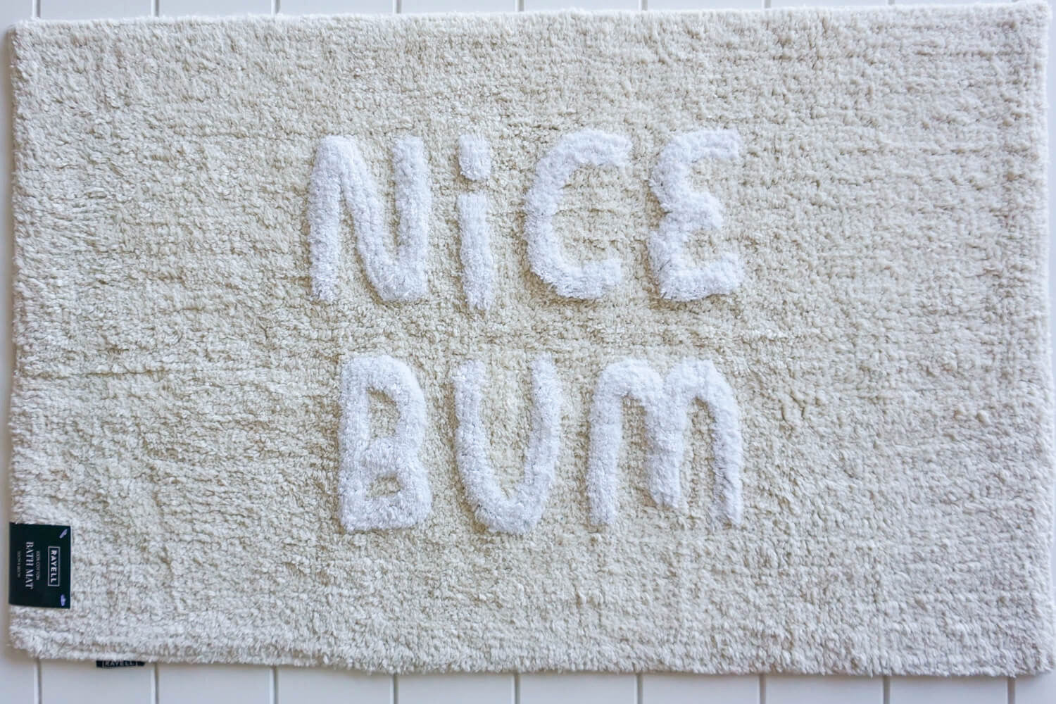 Nice Bum Taupe Bath Mat