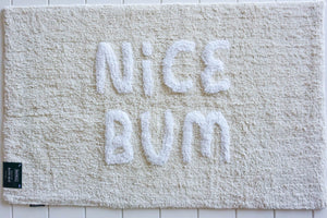 Nice Bum Taupe Bath Mat