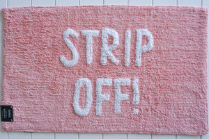 Strip Off Pink Bath Mat